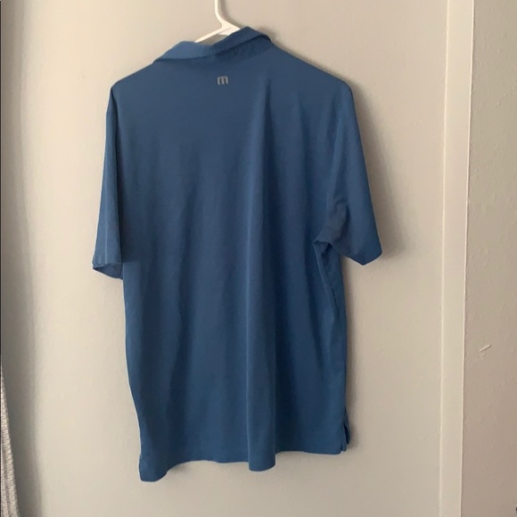 Travis Mathew blue polo w/ chest stripe Large - Picture 2 of 4